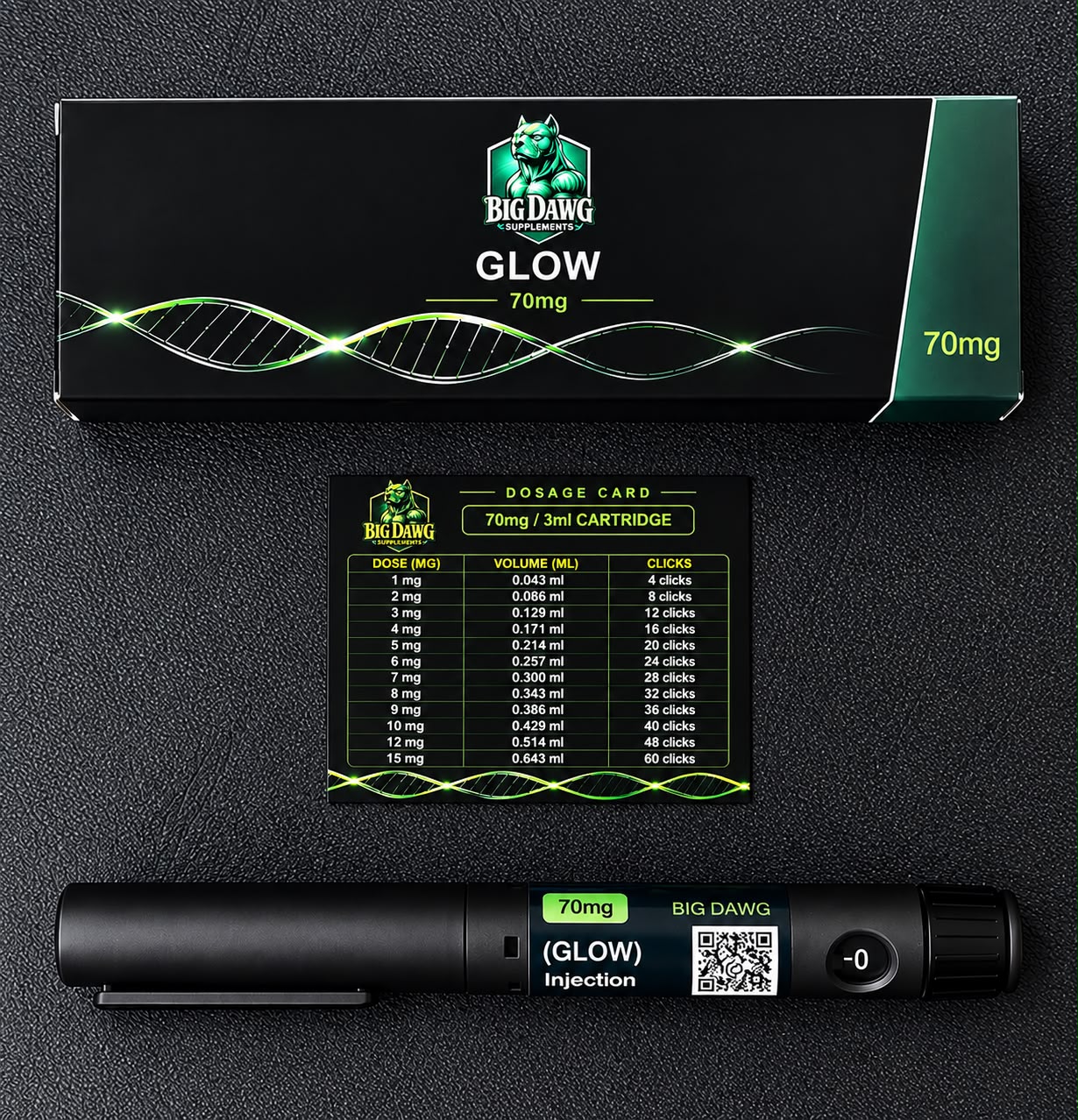 Big Dawg Glow 70mg Big Dawg Supplements branded pen